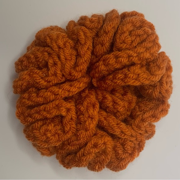 Handmade burnt Orange Crochet Scrunchie—bundle 7 for only $23 - Picture 2 of 3